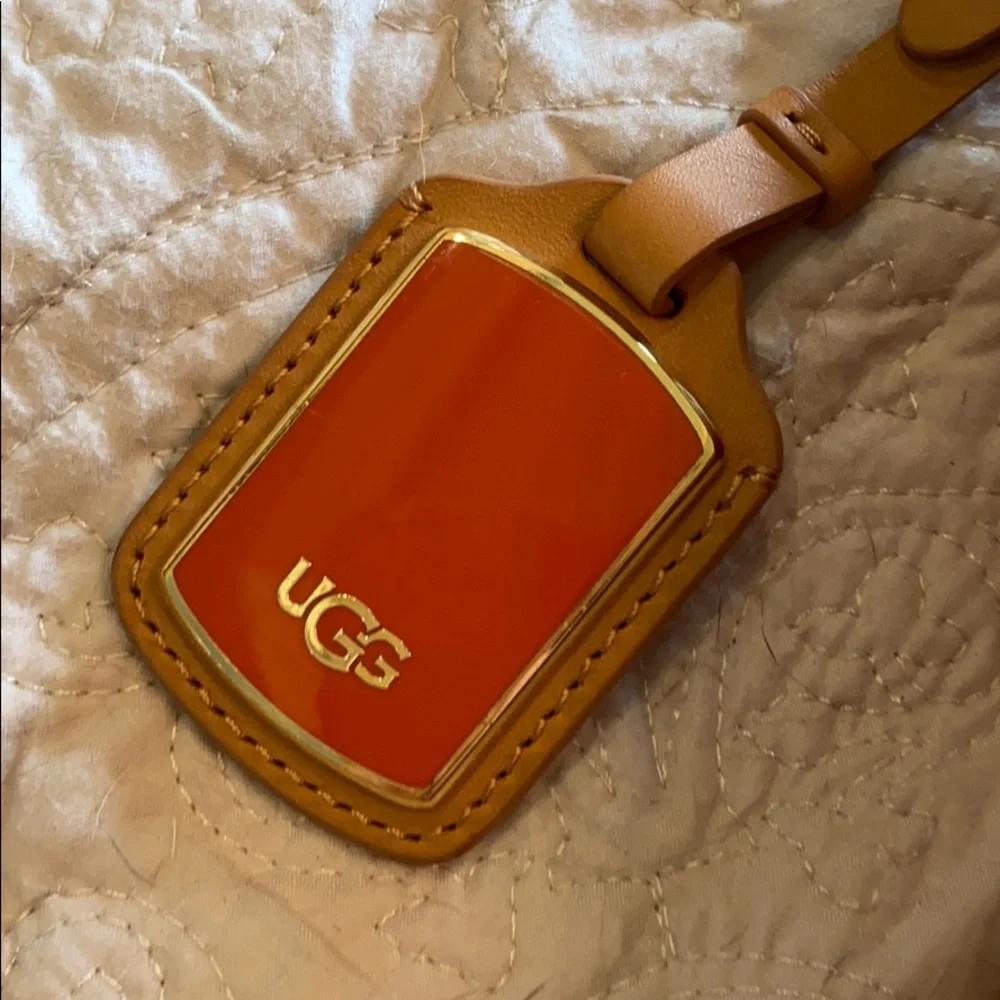 UGG Burnt Orange Pebbled Leather Shoulder Hobo